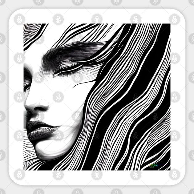 Beautiful Ethereal Mother Goddess 89 Sticker by Benito Del Ray